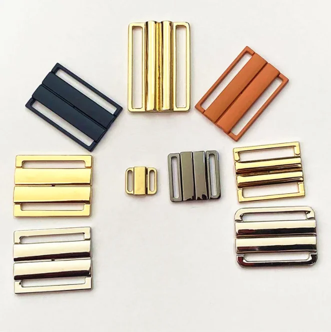 Cheap Custom Nickel Free Zinc Alloy Bra Gold Front Closure Clasp Swimsuit Buckle Belt Buckles For Sale