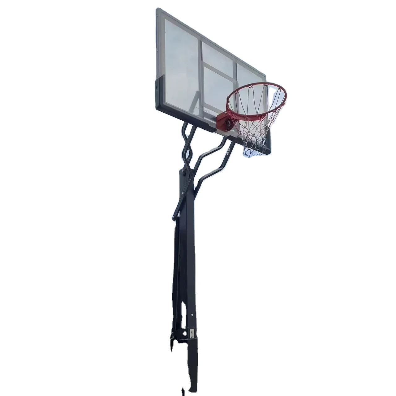 Customized outdoor adult entertainment round tube buried basketball stand