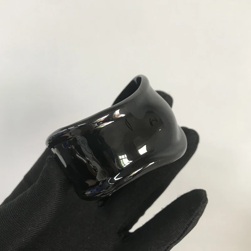 43mm Bone Cuff Irregular Bracelet Plated 18K Real Gold Women Elsa Peretti Bracelet Left Right Hand Fashion Jewelry Top Bracelet