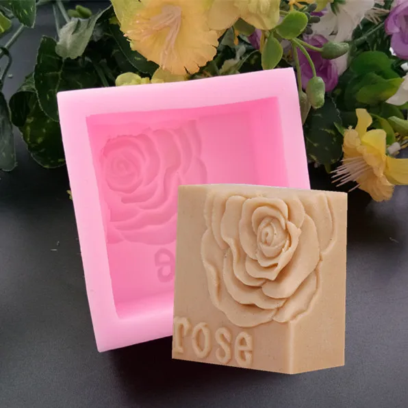 Diy rose lotus turning sugar silicone mold soap mold soap baking tool