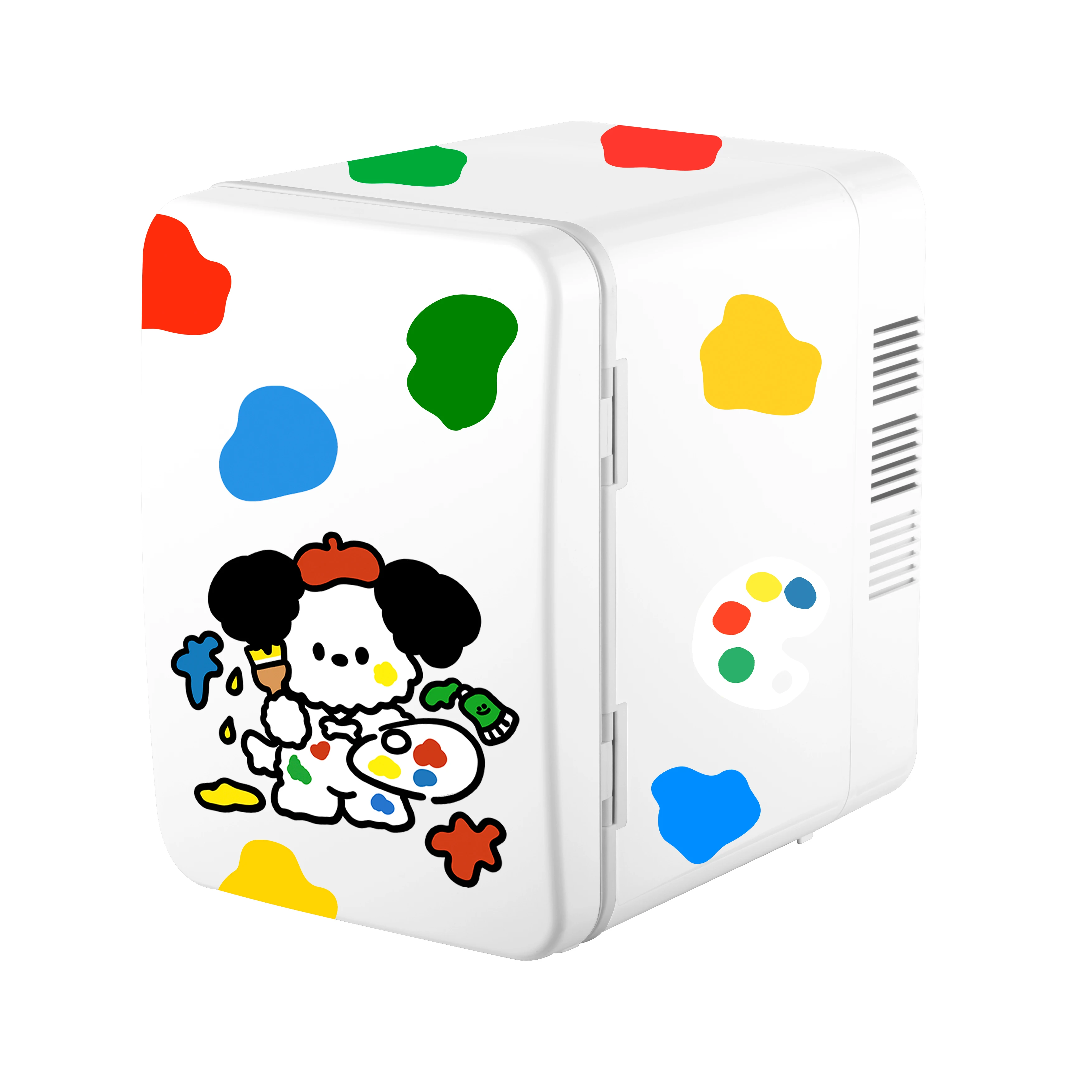New Product Custom Colored Drawing Mini Fridge Portable Eco-Friendly Household Small Refrigerator