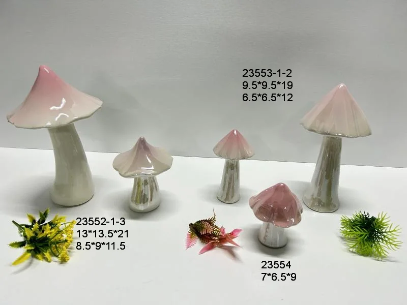 New Design Easter Ceramic Mushroom Decoration Cute Home Decoration for Spring Season