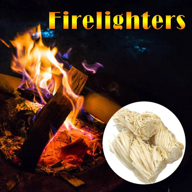 Fire Starter Individualized Wood Wool Firelighters Camping Wood Wool Vendor Quick-Fire Wood Silk Roll for bbq Survival Gear