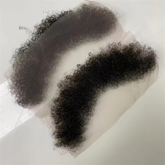 On Sale Woman Afro Hairline 100% European Virgin Human Hair Preplucked Natural Black Afro Curl Lace Hairpieces Toupee For Women