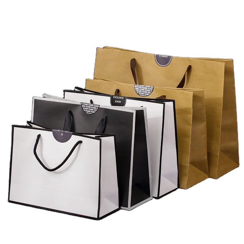 custom logo gift bag paper rose gold white paper bag with logo kraft paper bag vietnam production