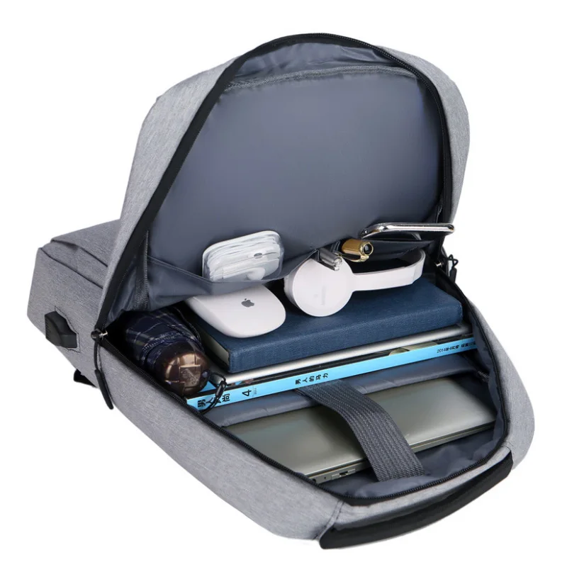 2021 new arrival waterproof polyester business laptop backpack bag with USB