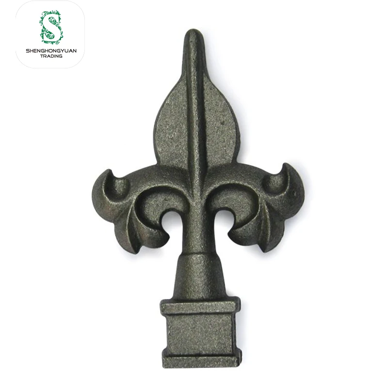 Decorative wrought iron spear point cast steel spearhead