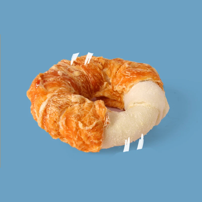 Pet chew Rawhide molar stick wrap chicken snack tooth cleaning training reward food treats for dog