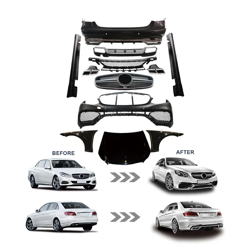 GBT w212 facelift car accessories Mercedes W212 Body Kit Modified Upgrade Accessories For Mercedes Benz w212 amg bodykit  E63