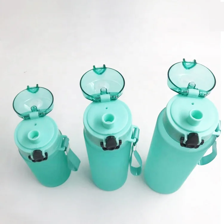 wholesale gym wasser flasche crystal hot rubber drinking bottle luxury  tritan plastic sports kids water bottle for factory