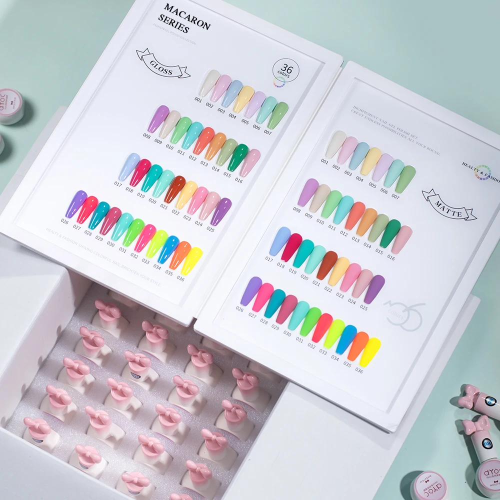 ZRKGEL 8ml 36colors nail factory private label Macaron uv gel polish soak off  nail polish set Suitable for all seasons nail art