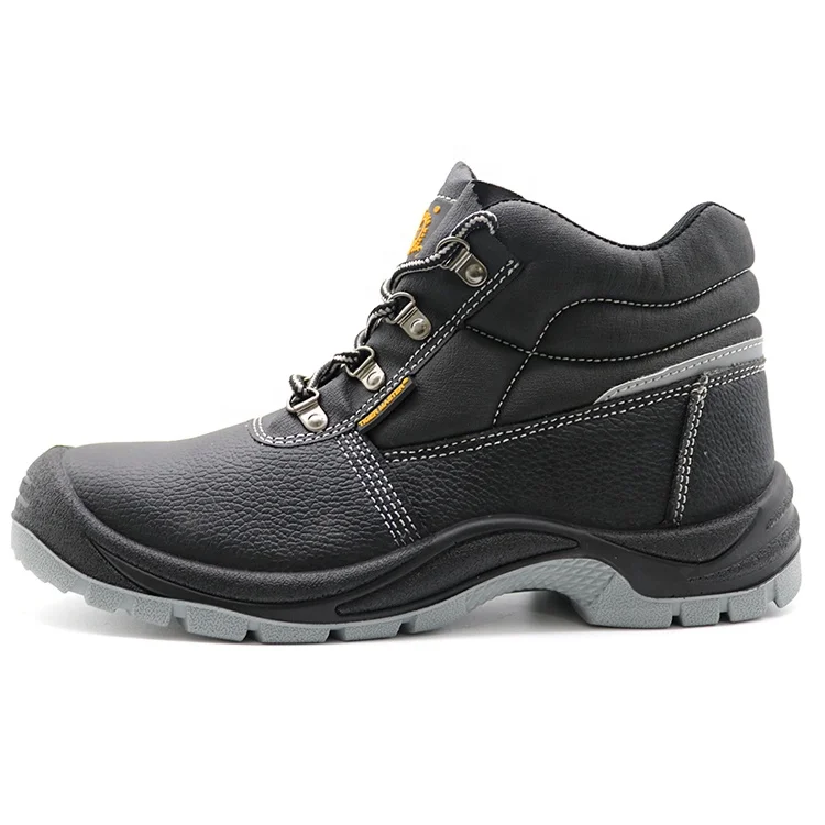 CE Verified Anti-slip Oil Water Proof Prevent Puncture Steel Toe Men Protection Industrial Work Leather Safety Shoes
