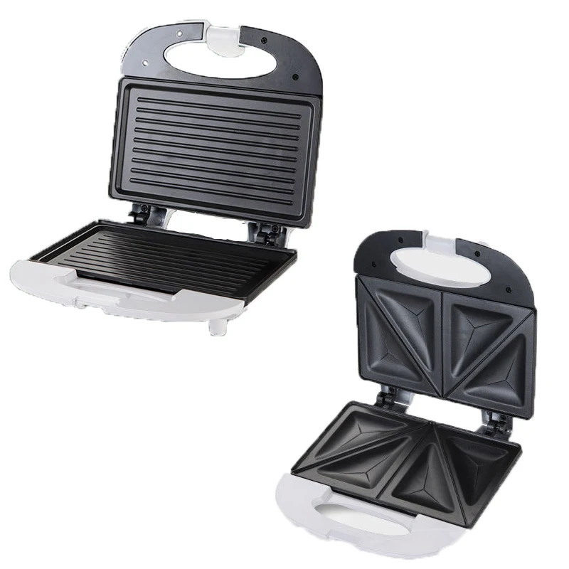 White Design Korea Style 750W House Small 1-2 Person Fast Meal Maker Panini Sandwich Making Machine
