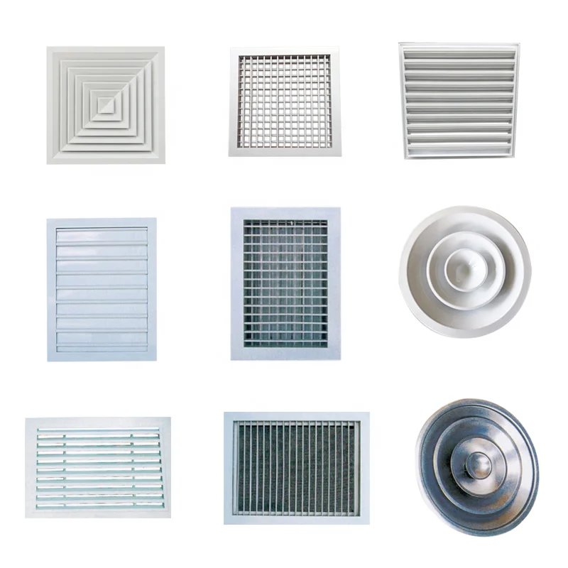 Industrial commercial double layer louver air vent air condition floor air vent grille ventilation system adjustable louver vent