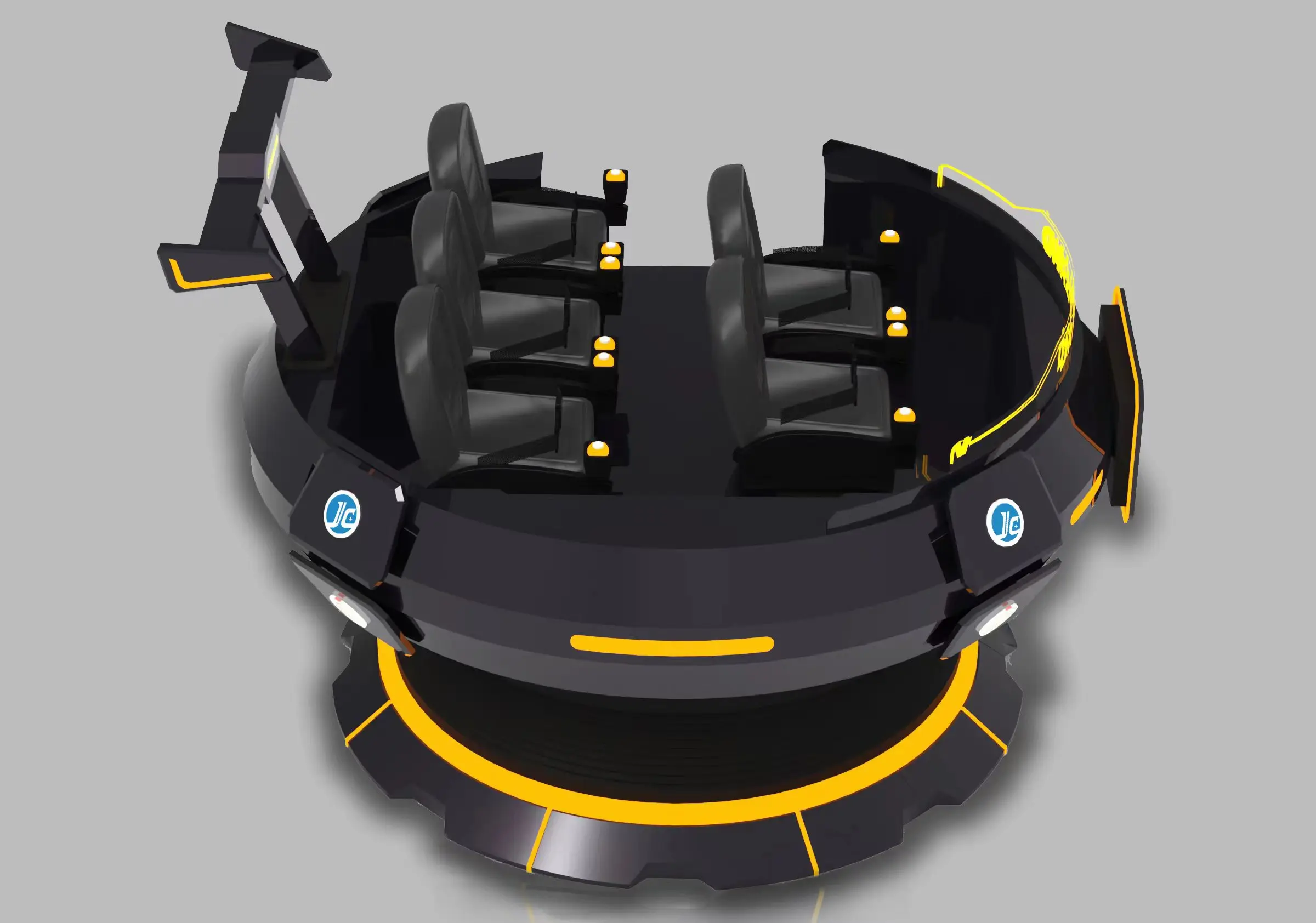 Cool Sci-fi Flying Saucer Appearance 360 Degree Flight Simulator Cinema