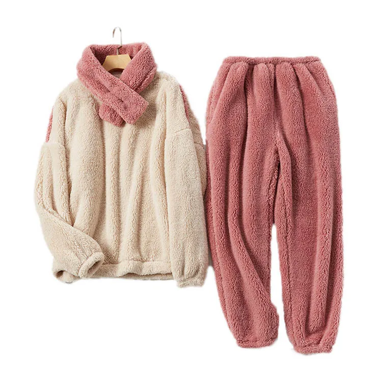 New Arrival In Stock Multi-Color Long Sleeve Women Pajamas Velvet Ladies