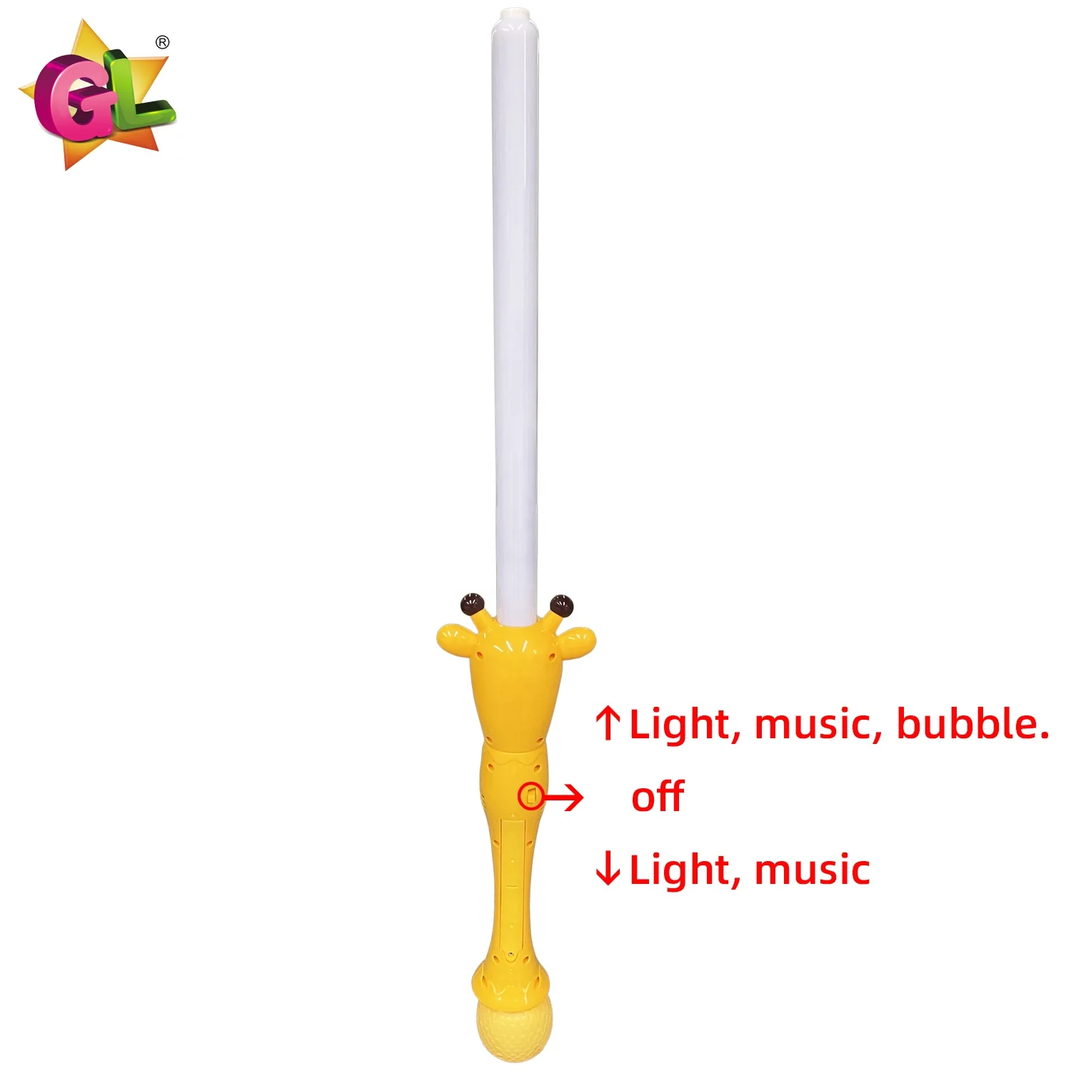 Light Up Bubble Toys Led Giraffe bubble wand with sound electric bubble gun for kids summer outdoor toys