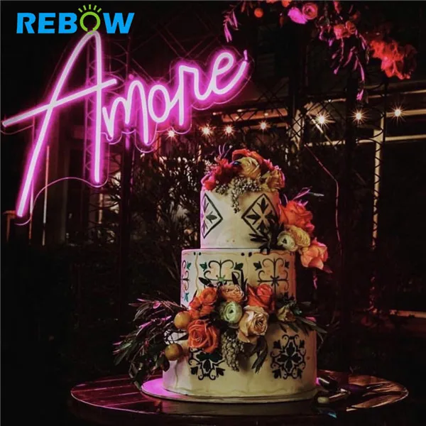 Rebow Flexible Led Board Wall Tube Signs Bar Palm Tree Neon Sign