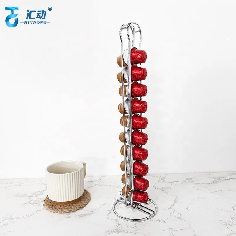 Minimalist bracket for coffee capsules nespresso coffee capsule ls holder 20 capa rotating coffee capsule holder