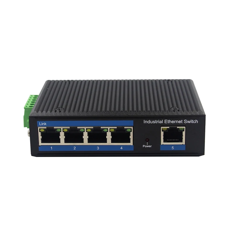 AS-ES5PG Industrial Ethernet Switch 5 ports Gigabit PoE Network Switch DC power supply Redundancy Power DIN rail Ethernet Switch