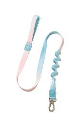 Amazon hot sale wholesale custom pattern colorful multi color soft durable shock absorbing pet dog leash running walking