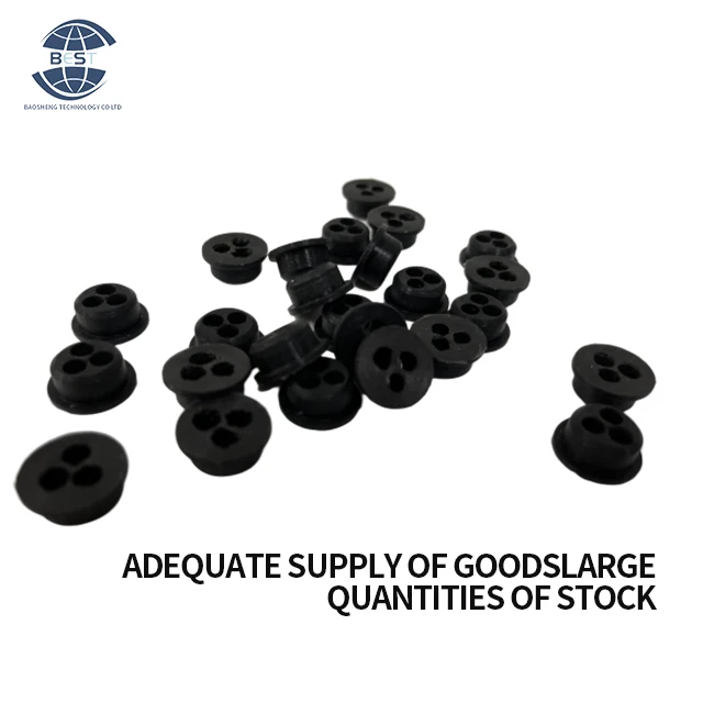 Factory hot sale 11.5mm can be customized caliber high elasticity insulated three-hole rubber plugs