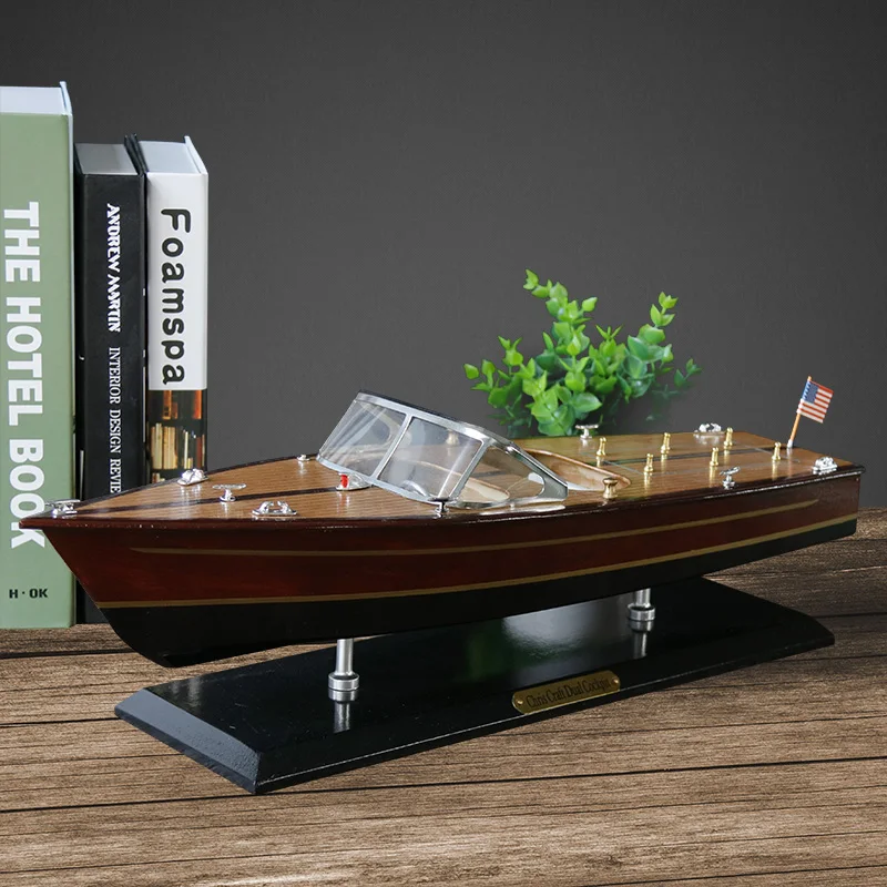 wooden chris craft Speed boat model Promotional gift maritime Decoration 14' italian riva aquarama yacht scale runaboat