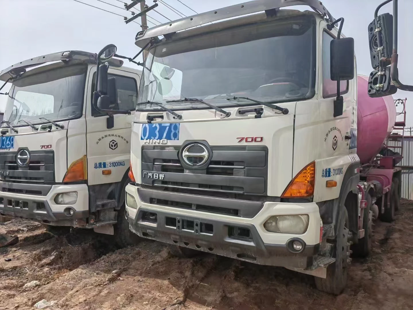 used japan made 8-10m3 hino 700 concrete mixer truck 2015 model Construction Used Concrete Mixer Trucks