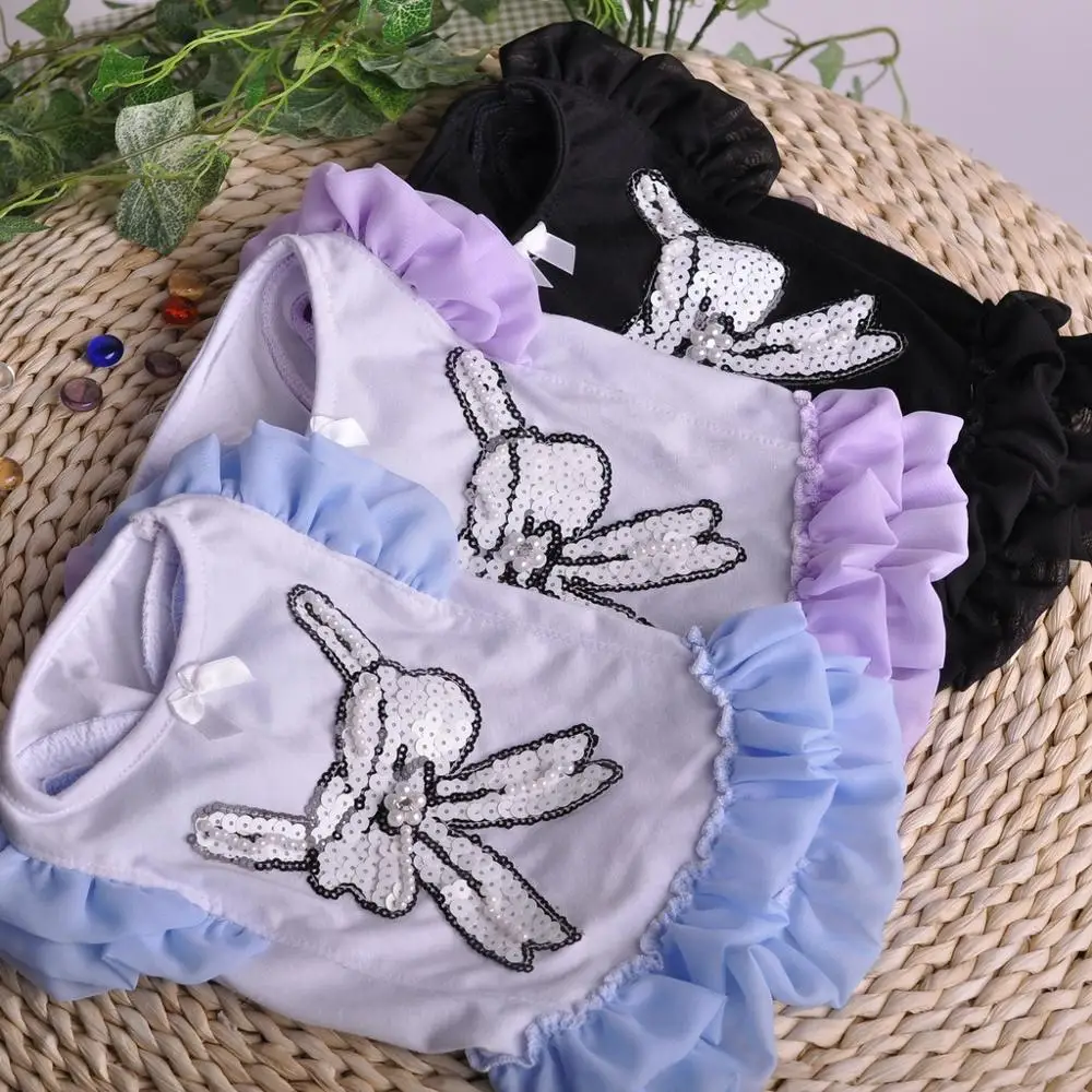 Платье для собаки с юбкой на заказ платья розового и голубого цвета маленьких принцесс летние свадебные принадлежности щенков