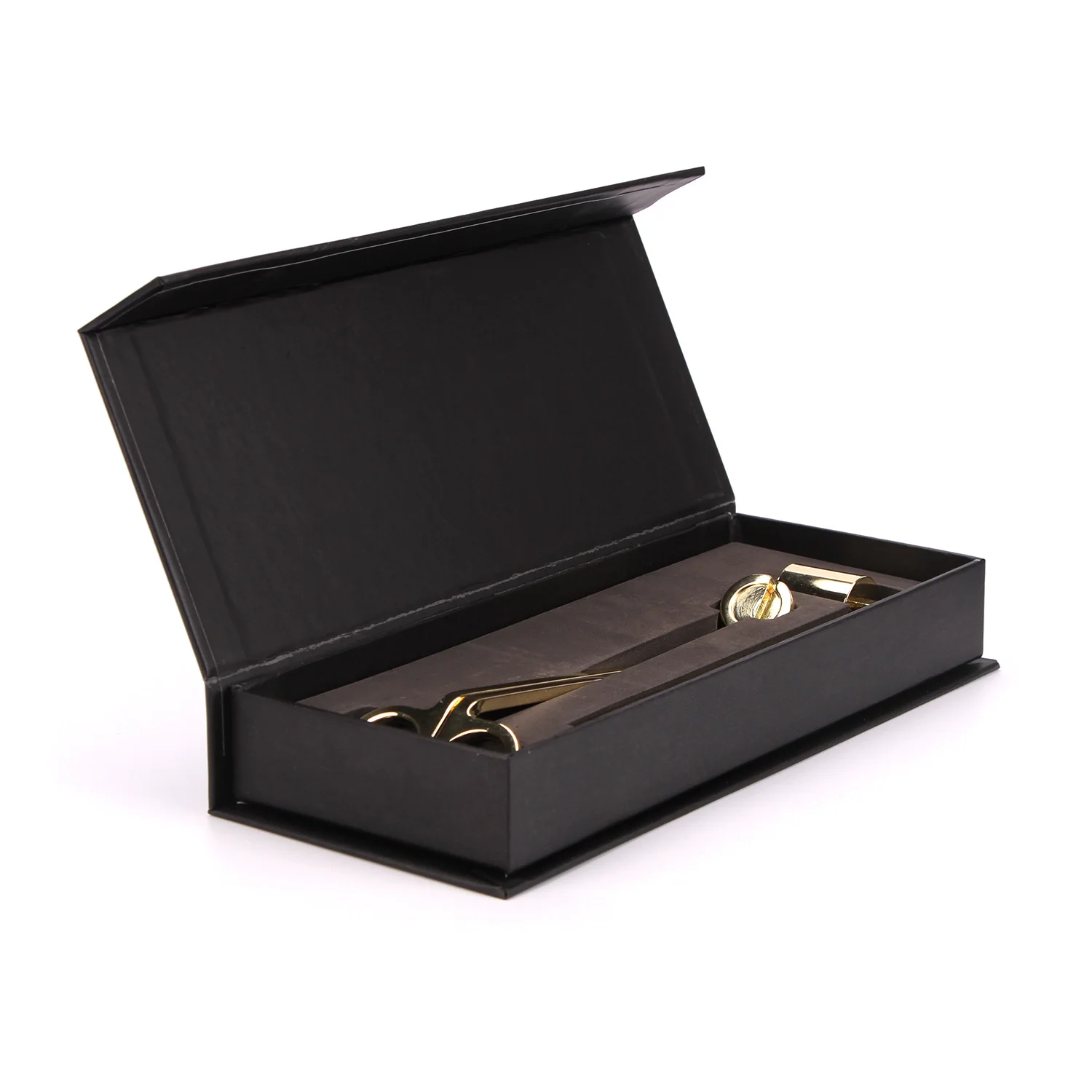 Custom Logo Brass Silver 2 In 1 Stainless Steel Candle Accessory Set With Candle Wick Trimmer Candle Snuffer For Wedding