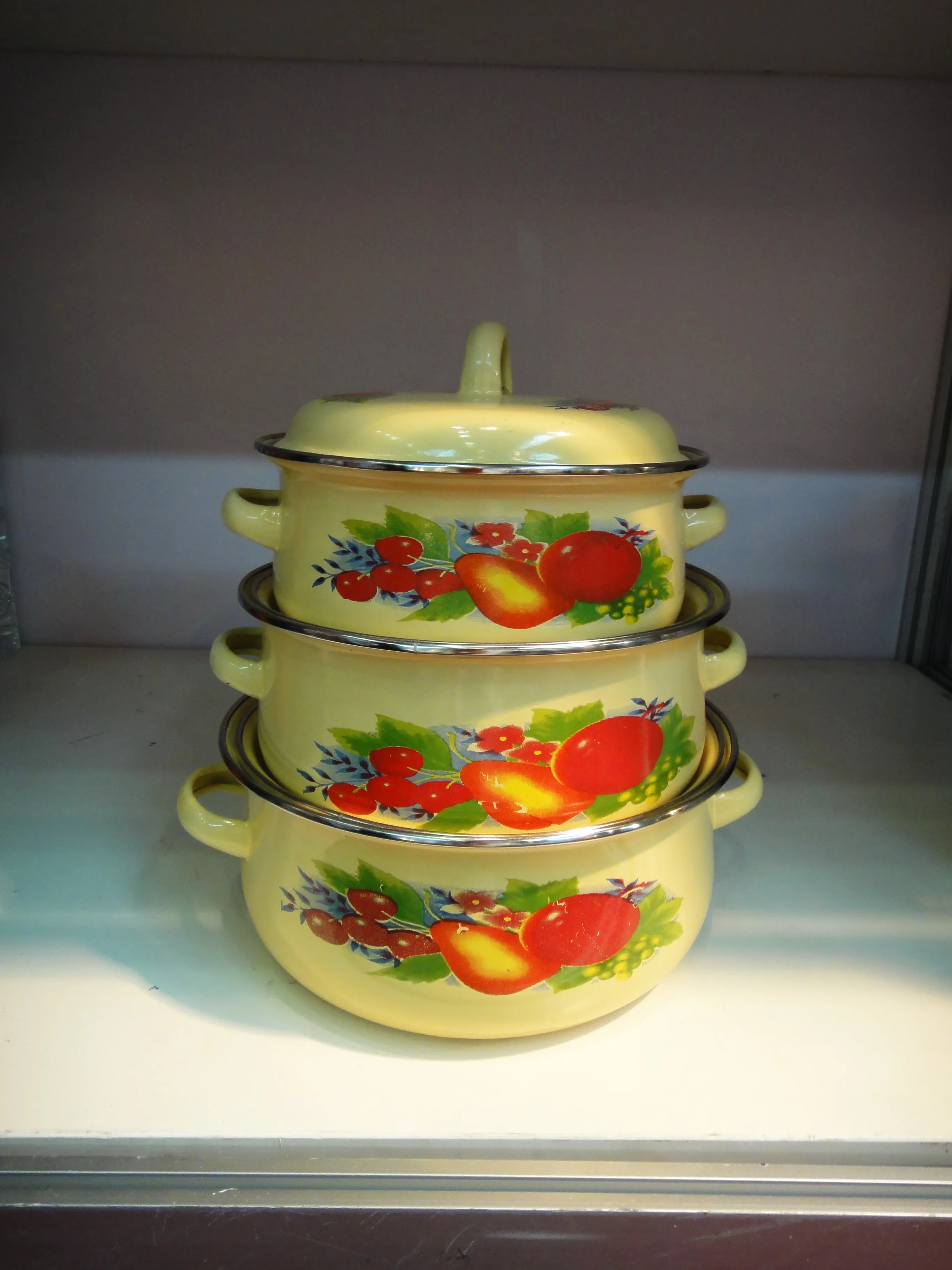 Ghana Market Hot Selling Casserole with Ordinary Handle 16.18.20cm/set671D/671DB/671EDB