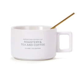 European style delicate custom logo porcelain cups saucers ceramic coffee mug