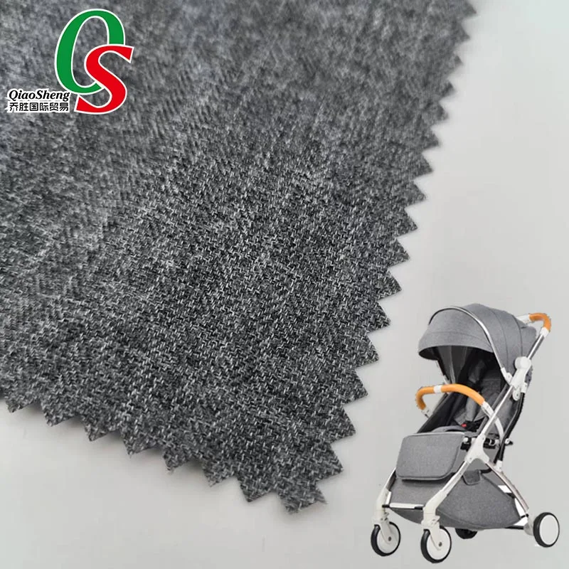 Polyester coutil herringbone twill brushed thick versicolor yarn dyed fabric for  baby strollers canopy