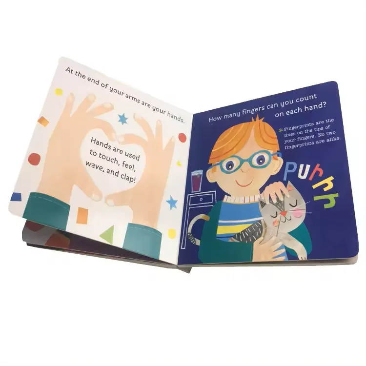 Custom Hardcover Book Story  Brand Children Illustration Books English Kids Board Book Printing Cardboard Printing