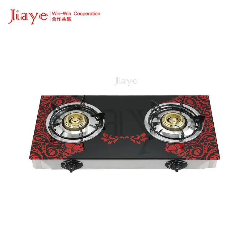 Jiaye High Quality Kitchen Appliances Double Burner Gas Stove Table Gas Cooker Household Desktop Gas Cooktops