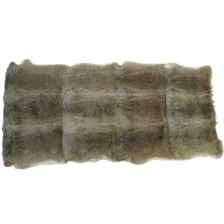 Chinese Grade A High Quality Real Fur Rabbit Pelt Black Rabbit Fur Plate
