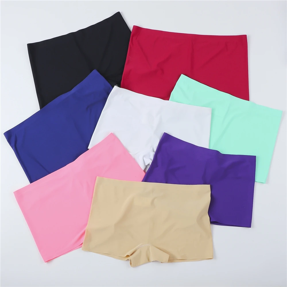 Wholesale Women Boxer Shorts Underwear Elastic Women Boxer Briefs Breathable Seamless Boyshorts Seamless Panties for Women Nylon