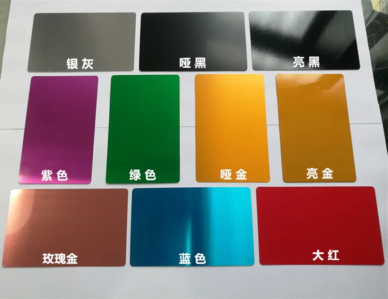 Custom 45mm Black Metal Die Cut Business Cards 1mm Thick Aluminum Blanks UV Printed 3D Design Crafts Laser Engraving Love Steel