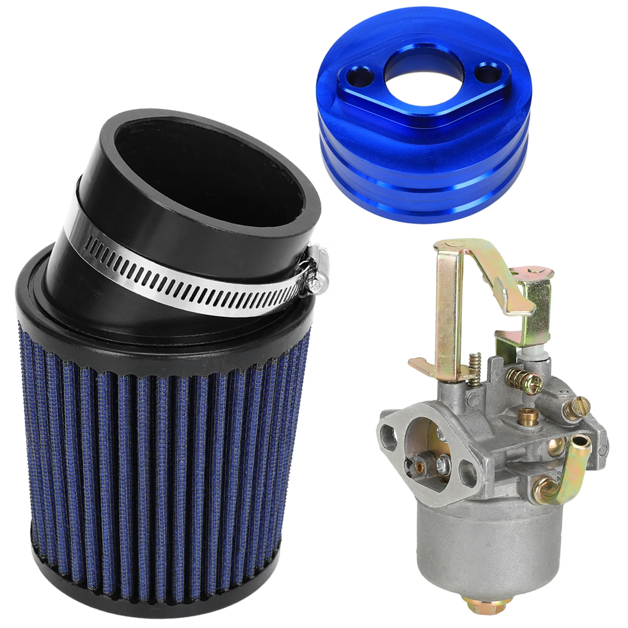 HIAORS Carburetor Carb Air Filter Adapter Kit for 79cc Predator 98cc 100cc 3HP Coleman CT100U CC100X Mini Bike CK100S Go Kart