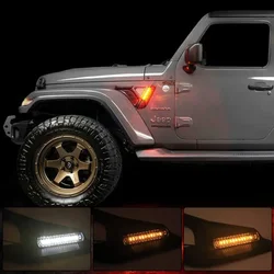 In Stock Black LED Fender Light Side Marker Turn Signals For Jeep Wrangler JL 2018-2022 JT 2020+