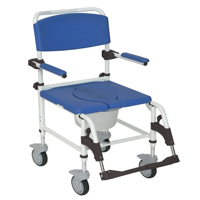 3-in-1 Aluminium Folding Bedside Commode Chair stool  For The Elderly