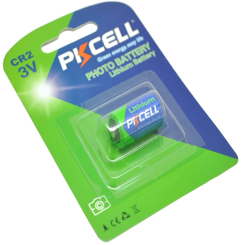 Wholesale PKCELL non-rechargeable 3V small  lithium battery CR2 850mAh for camera