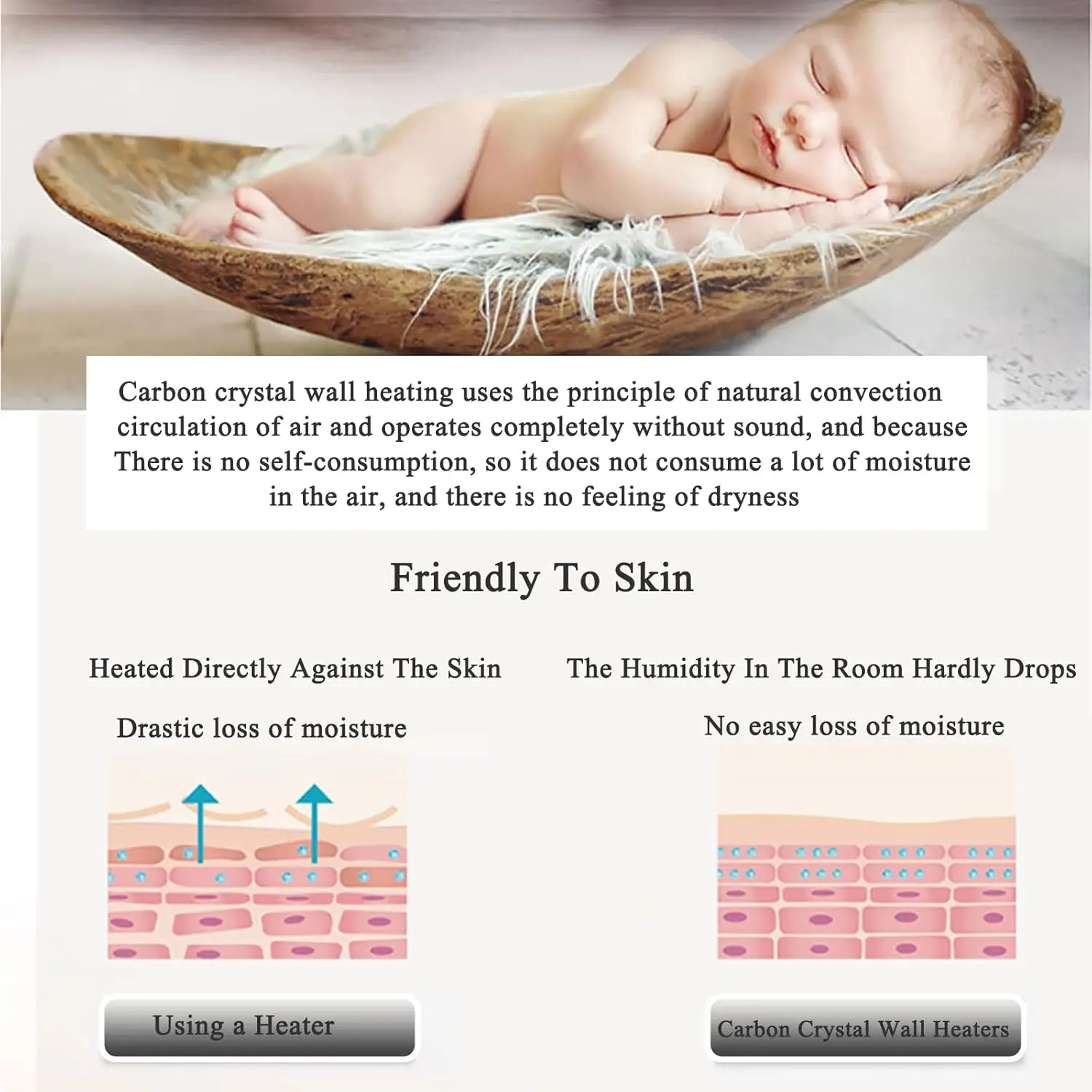 Fast Heating Ceiling Wall Mounted Electric IR Infrared panel Heater Carbon Crystal Radiant Electric Panel Heater for EU bedroom