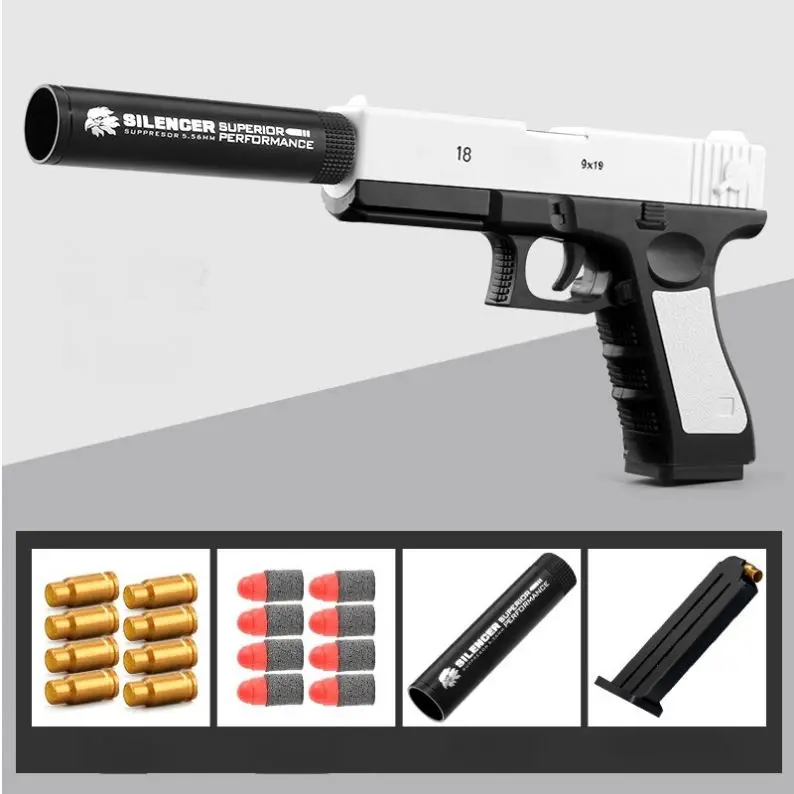 Amazon hot selling toy guns soft bullet wholesale golden plastic toy pistol supplier shipping forwarder for guns