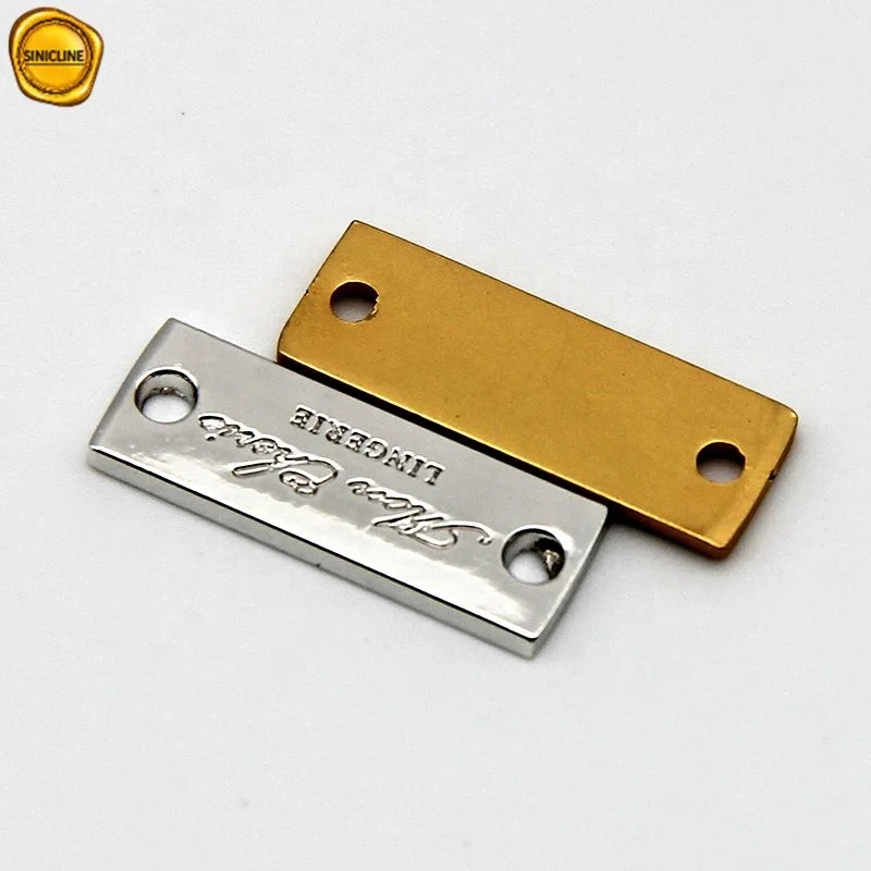 Sinicline new arrival custom gold bikini metal clothing labels