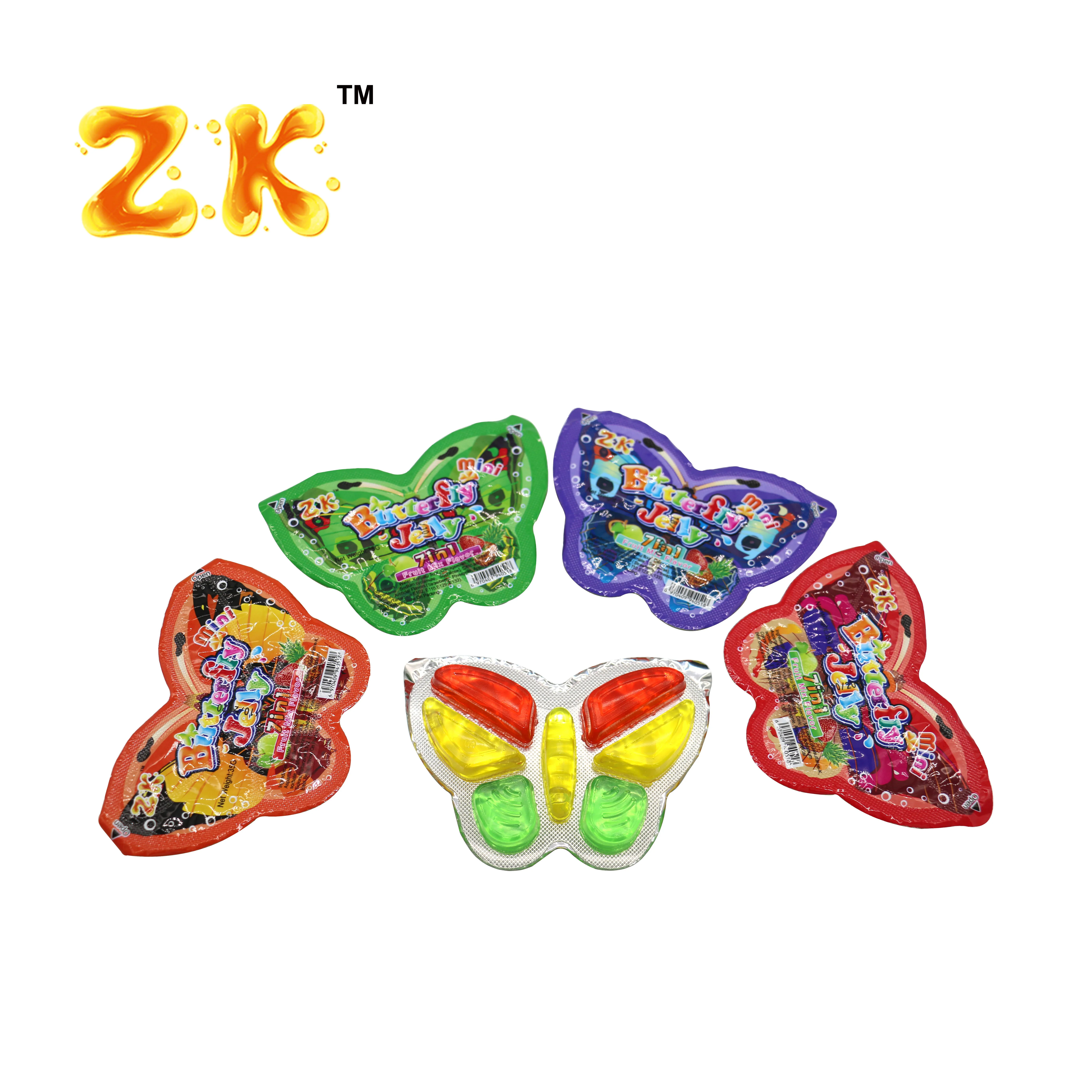 35g Mini Butterfly Shape Cartoon Jelly Cup Fruit Snack