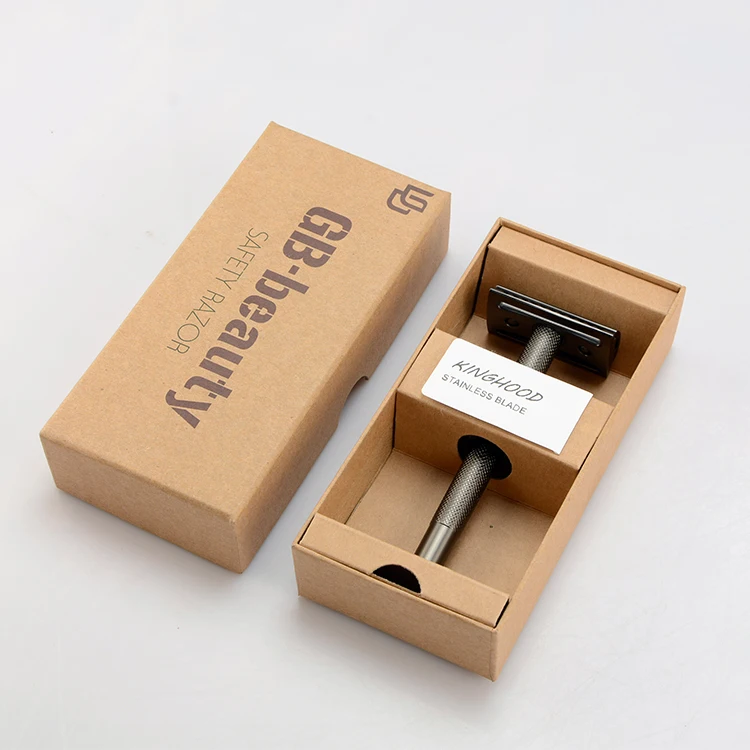 Professional Black Metal Handle Double Edge Blade Mens Safety Shave Razors