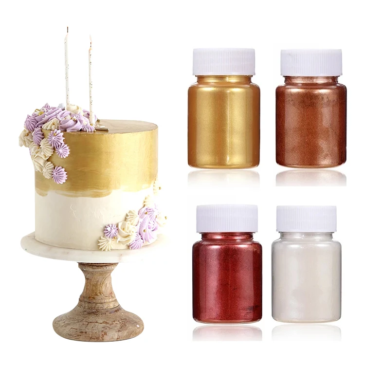 Sephcare Bulk edible highlighter dust eatable gold powder glitter colouring for cake