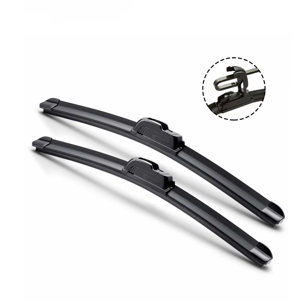 Dropshipping Wiper Blades Universal U/J Type Soft Frameless Bracketless Auto Car Windshield frameless Wiper