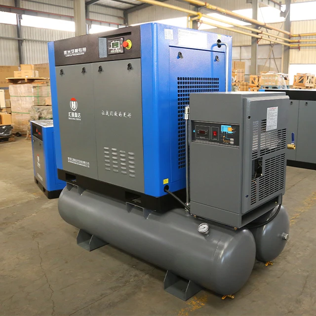 22kw 16bar All-in-one Integrated Silent Variable Speed Vsd Screw Air Compressors With Dryer